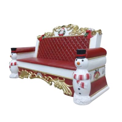 1.1m Festive Snowman Bench Photo Opportunity Seat Christmas Display Prop