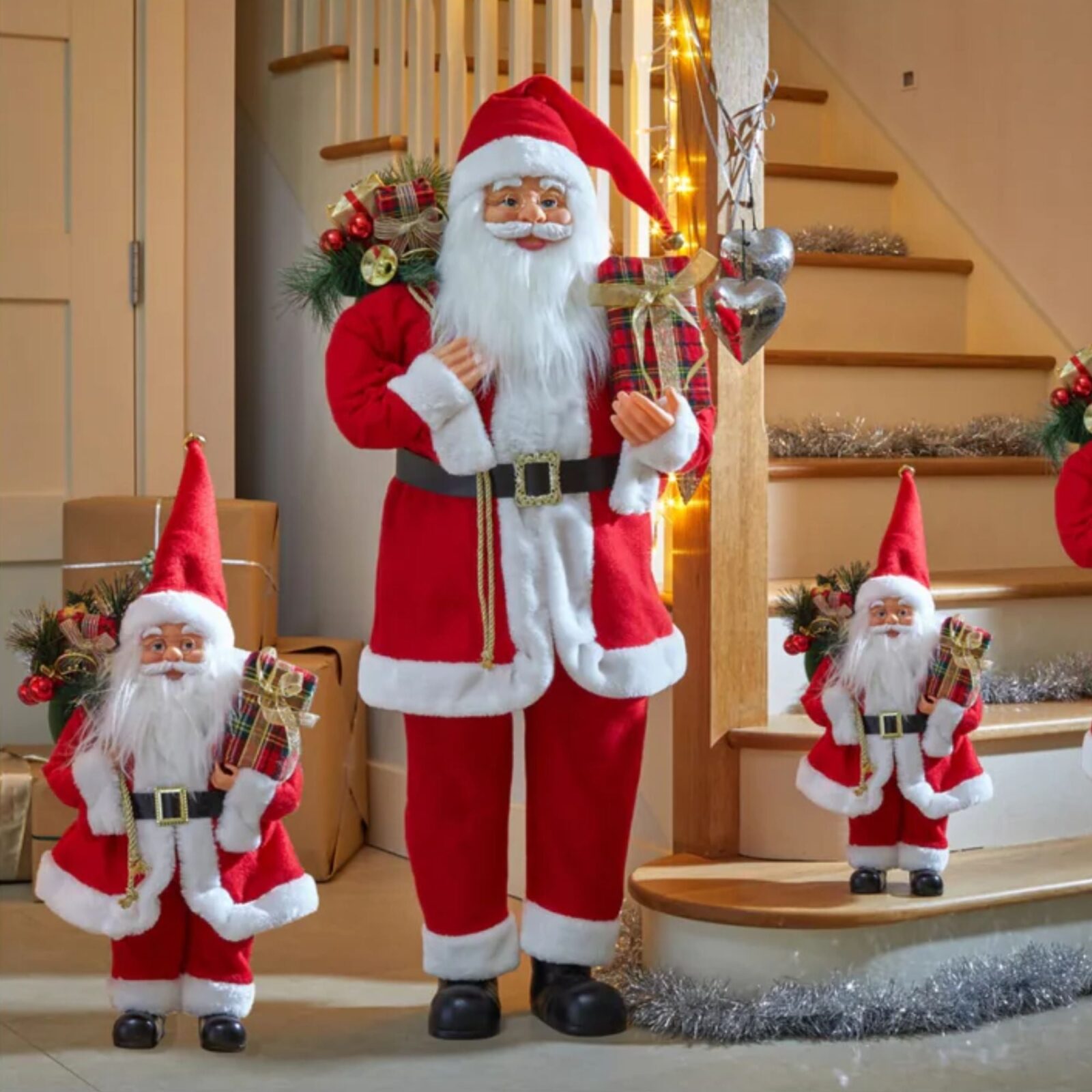 1.1m Luxury Giant Standing Santa with Red Suit Display