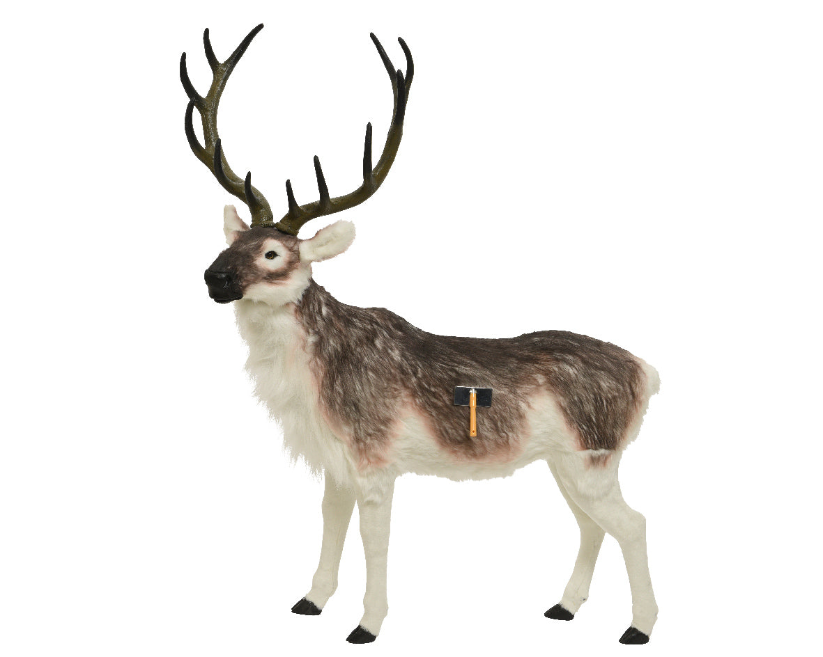 1.44m Plush Life-Size Reindeer with Antlers Commercial Display
