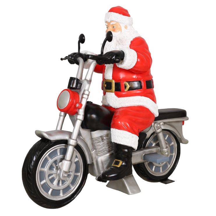 1.5m Santa On Motorbike Commercial Christmas Display Prop