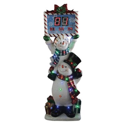 1.6m Christmas Snowman Countdown Clock with Digital Display Prop