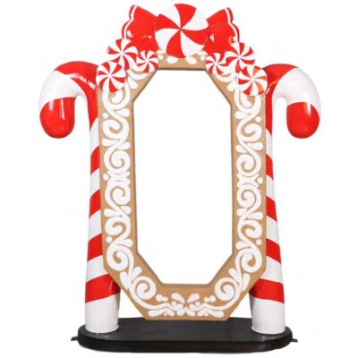 1.8m Peppermint Candy Cane Photo Frame Commercial Christmas Display Prop