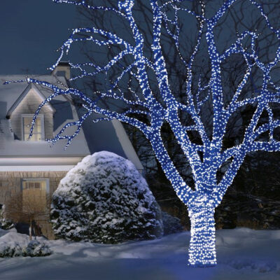 100 Blue Mains Powered Connectable LED Lights