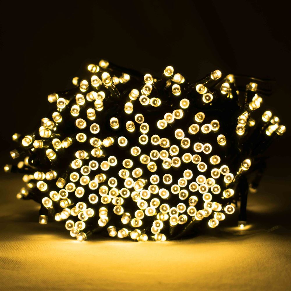 100 Warm White Multi Action Battery Powered LED Lights with Timer