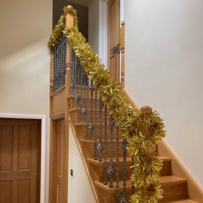 10m Chunky Gold Christmas Tinsel Garland