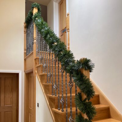 10m Natural Green Faux Pine Christmas Tinsel Garland