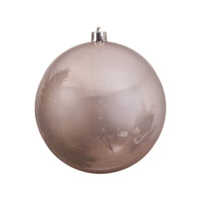 14cm Blush Pink Shiny Christmas Tree Bauble