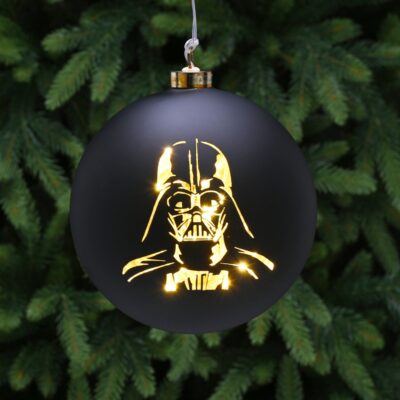 15cm Star Wars Darth Vader LED Lit Christmas Bauble Battery Operated