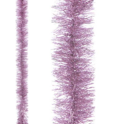 2m Blush Pink Fine Cut Christmas Tinsel
