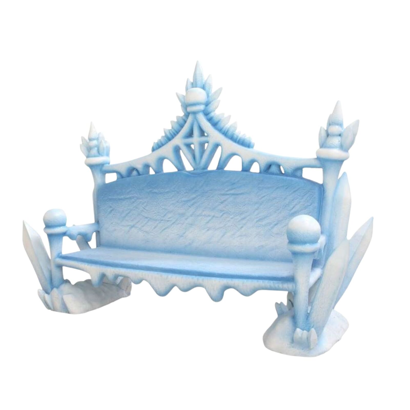 2m Festive Ice Bench Photo Opportunity Seat Christmas Display Prop