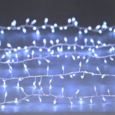300 Ice White Dewdrop Micro Copper LED Cluster Lights