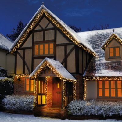 3000 Vintage Gold Multi Action LED Cluster Lights with Timer