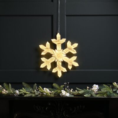 38cm Neon Flex Angel Glow Christmas Snowflake with 410 Warm White LEDs