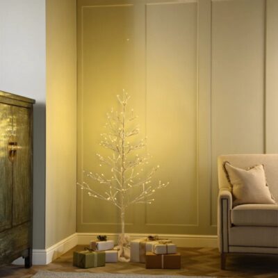 3ft Champagne Gold Twig Christmas Tree with 117 Traditional Warm White LEDs