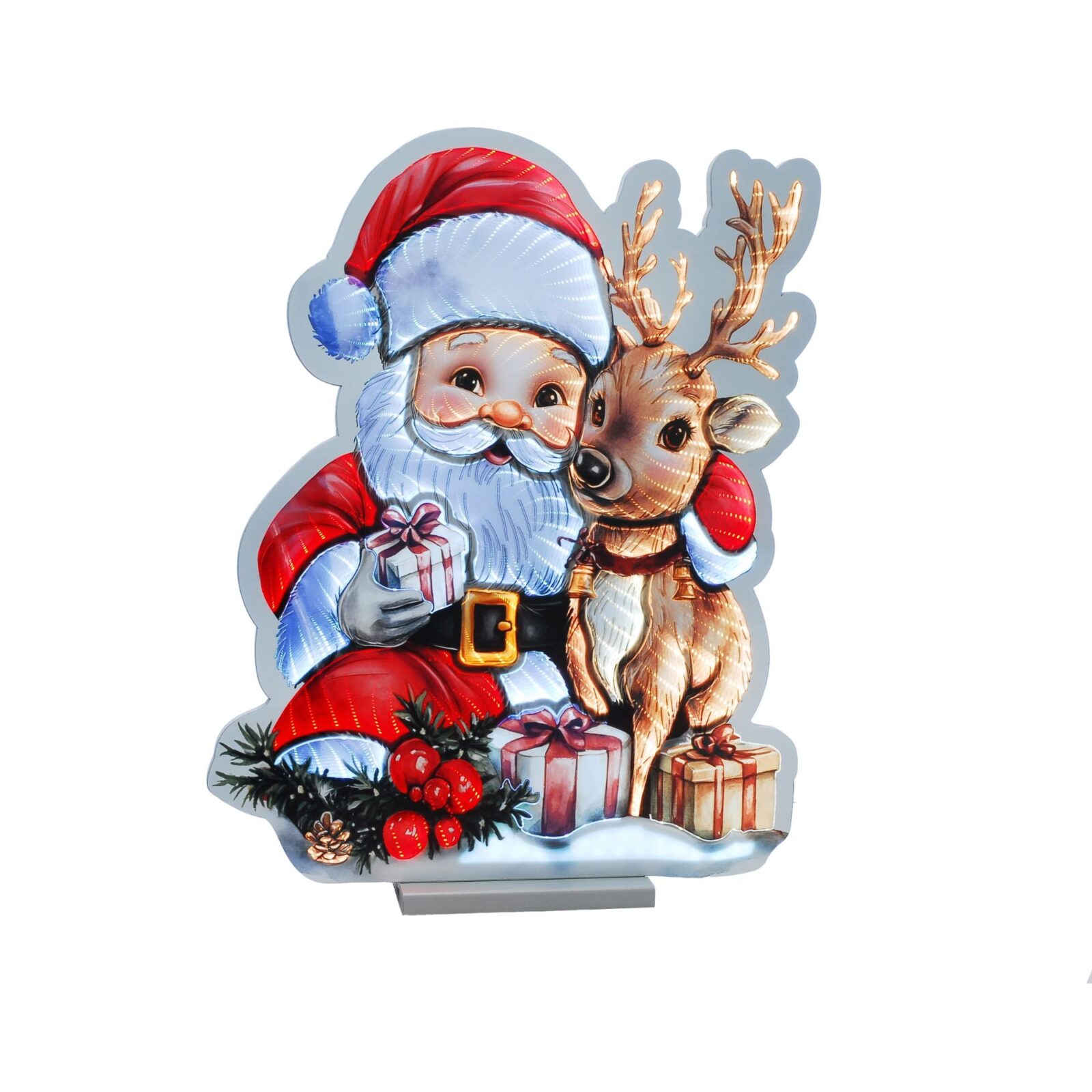 40cm Cute Santa and Reindeer Christmas Infinity Light