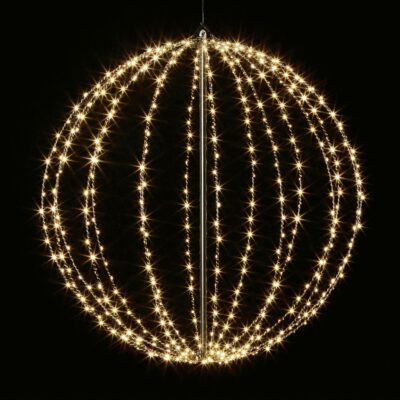 40cm Warm White Metal Sparkling Sphere Frame 224 White LEDs
