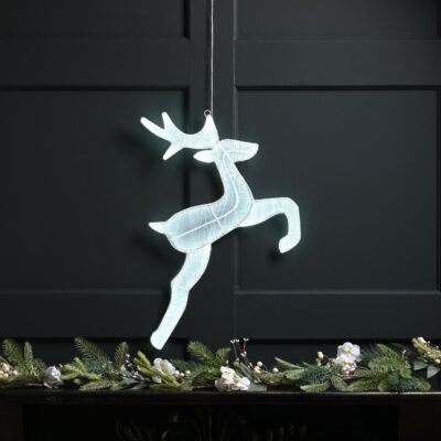 47cm Neon Flex Shimmer Glow Christmas Reindeer with 322 Warm White LEDs