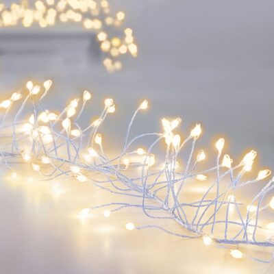 5.4m Ultrabright Silver Garland with 860 Warm White LEDs