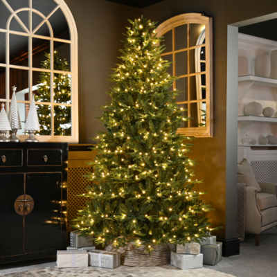 5ft Pre Lit Deluxe Grays Peak Pine Artificial Christmas Tree with 300 Warm White LEDs