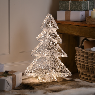 60cm Beaded Christmas Tree Silhouette with 500 Warm White LEDs