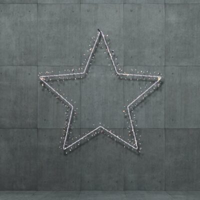 60cm Christmas Star Wire Frame with 280 Rainbow Micro Bright LEDs