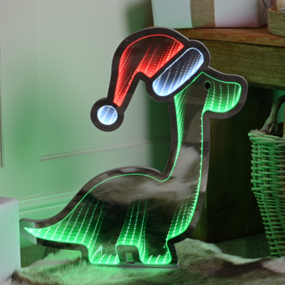 60cm Cute Dinosaur Christmas Infinity Light