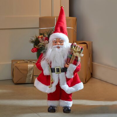 60cm Luxury Standing Santa with Red Suit