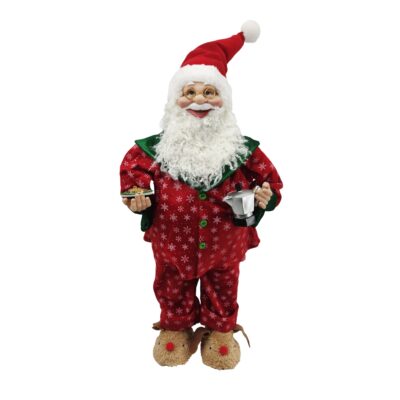 60cm Standing Santa with Coffee Pot and Christmas Cookies