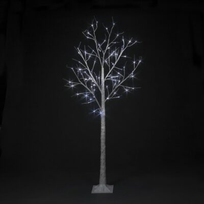 6ft Birch Tree Pre Lit with 80 White LEDs