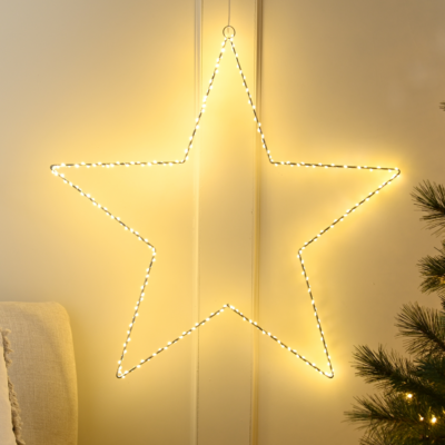 70cm Dewdrop 2D Star Light with 230 Warm White Micro LEDs