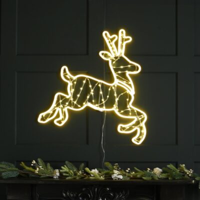 75cm Neon Flex Christmas Reindeer with 460 Warm White LEDs