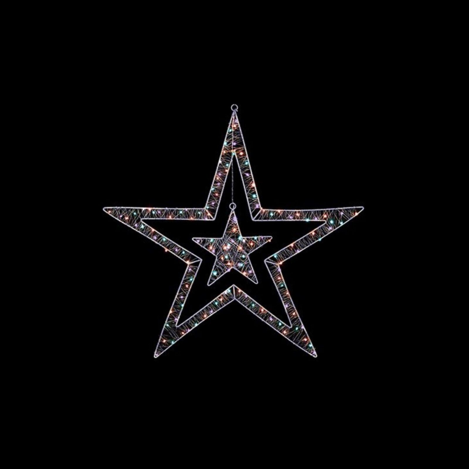 80cm Rainbow LED Double Sided Star Window Light