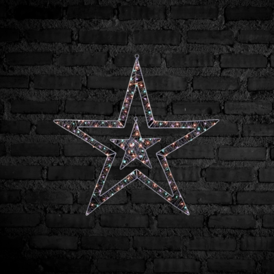 80cm Rainbow LED Double Sided Star Window Light