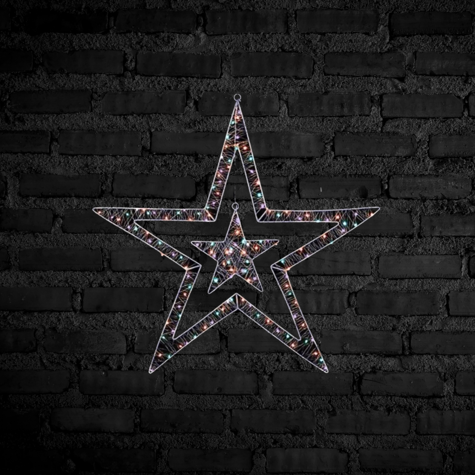 80cm Rainbow LED Double Sided Star Window Light