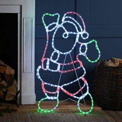 80cm Santa Rope Light Christmas Silhouette with 336 LEDs