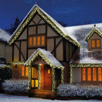 960 Warm White Multi Action LED Cluster Timer Lights with Clear Cable