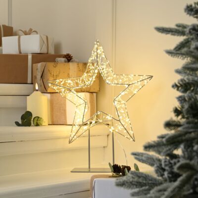 Dewdrop Christmas Star Silhouette with 720 Warm White Micro LEDs