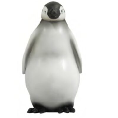 Fluffy Grey Baby Penguin Commercial Christmas Display Prop